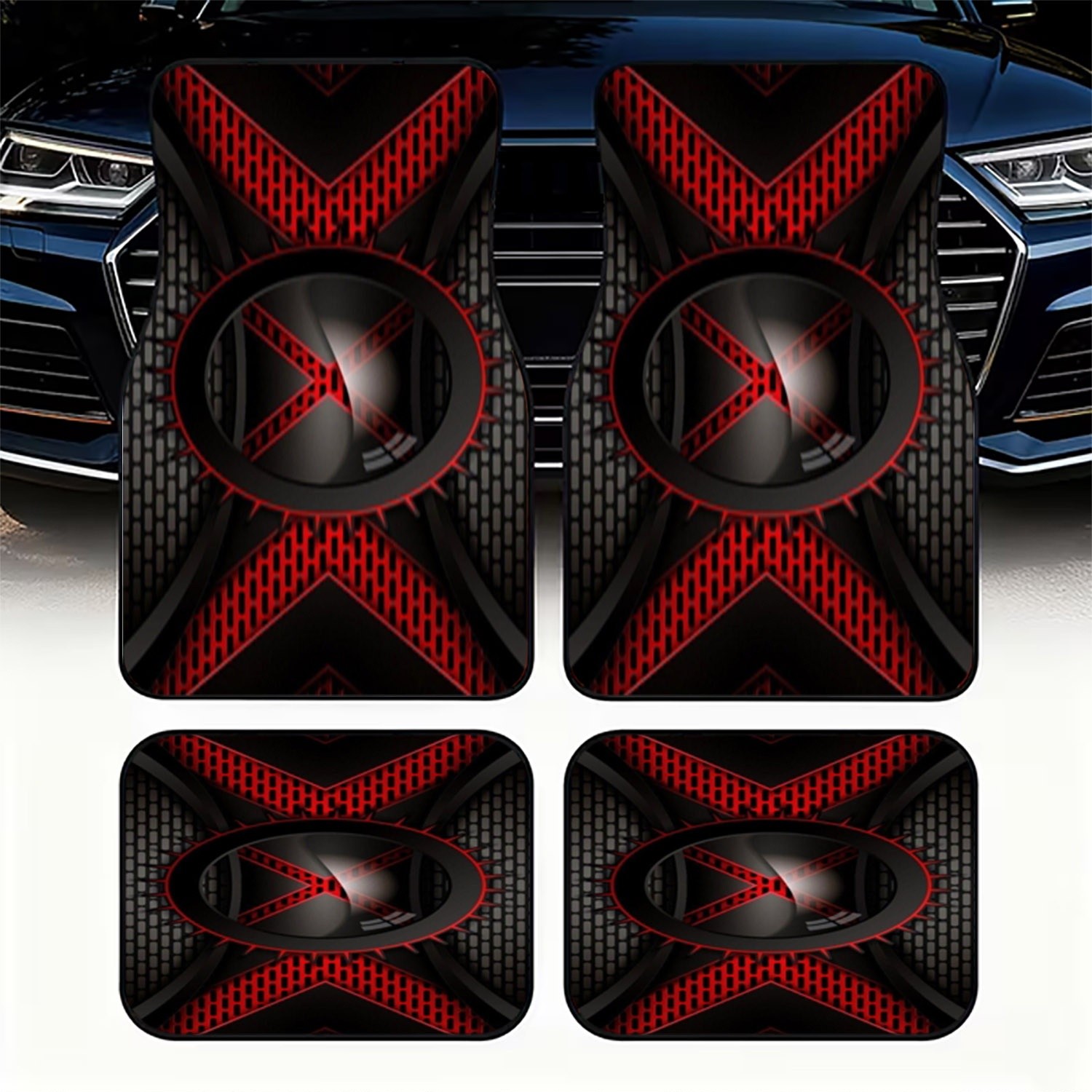 Interior Design Industrial Style - Conjunto de 4 Tapetes para Carro,