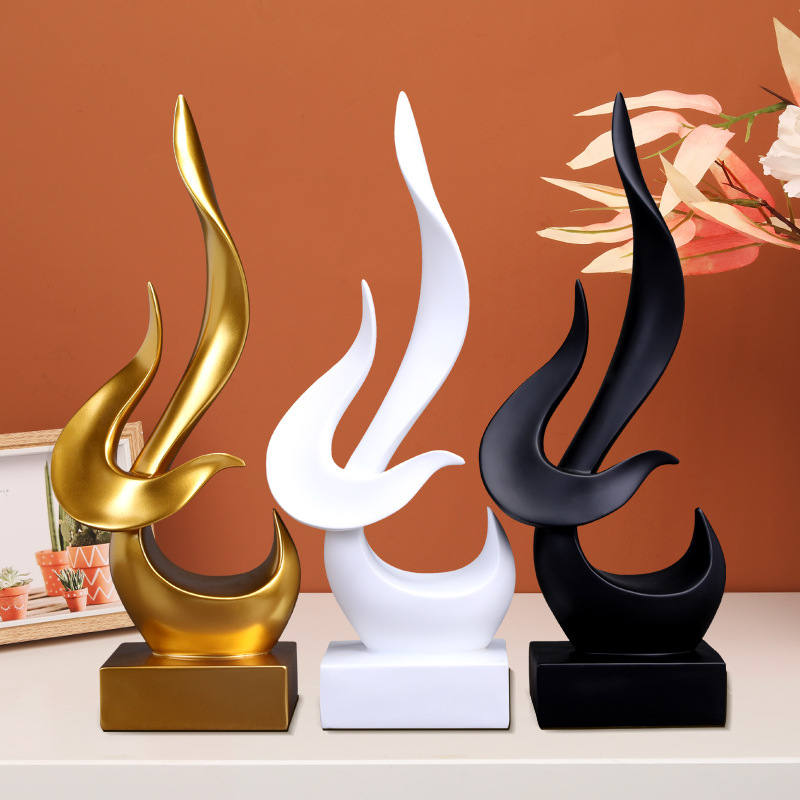 Interior Design Apartment - Criativo chama pássaro estátuas escultura abstrata