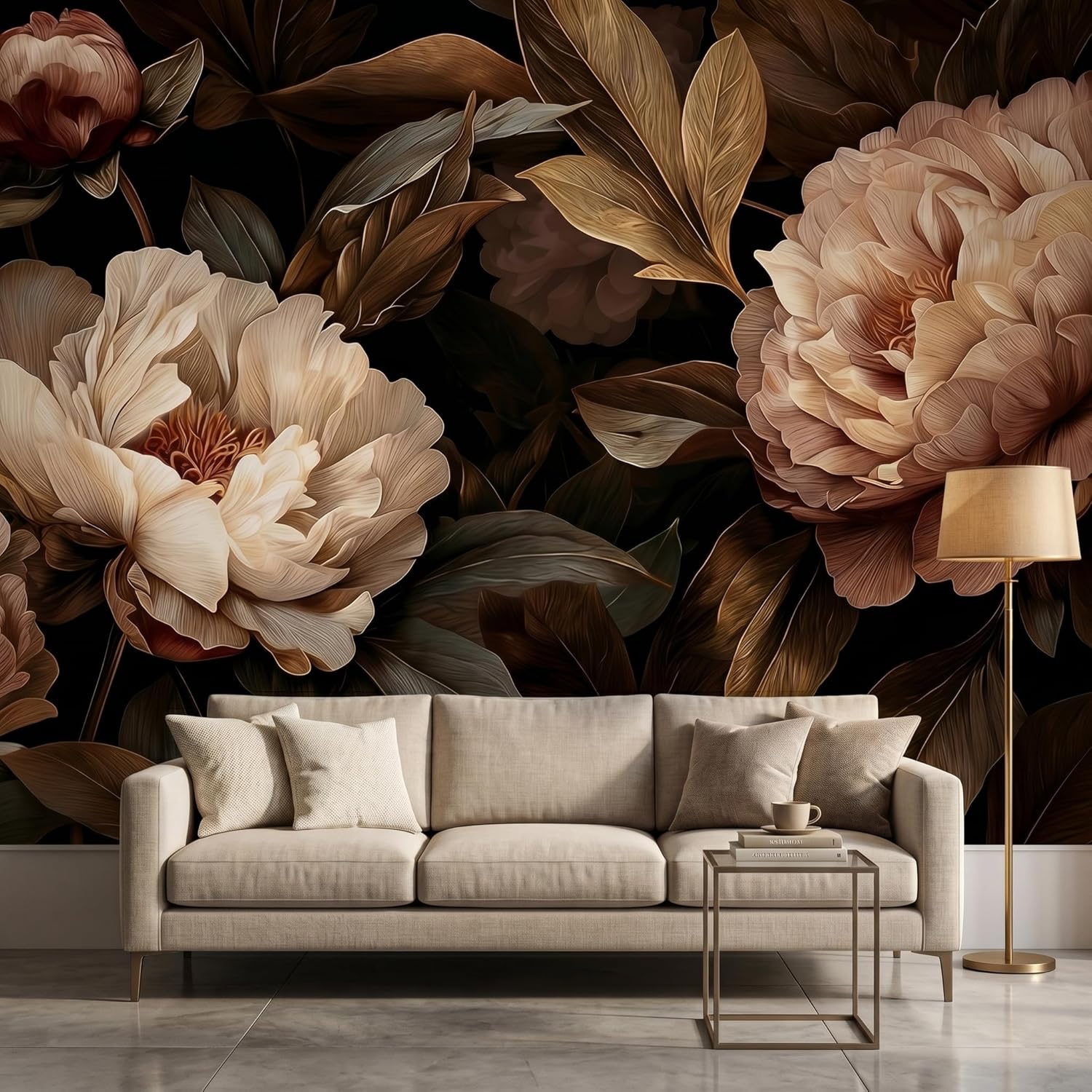 Tapeçaria Floral Elegante de P - Interior Design Apartment avaliação e preço