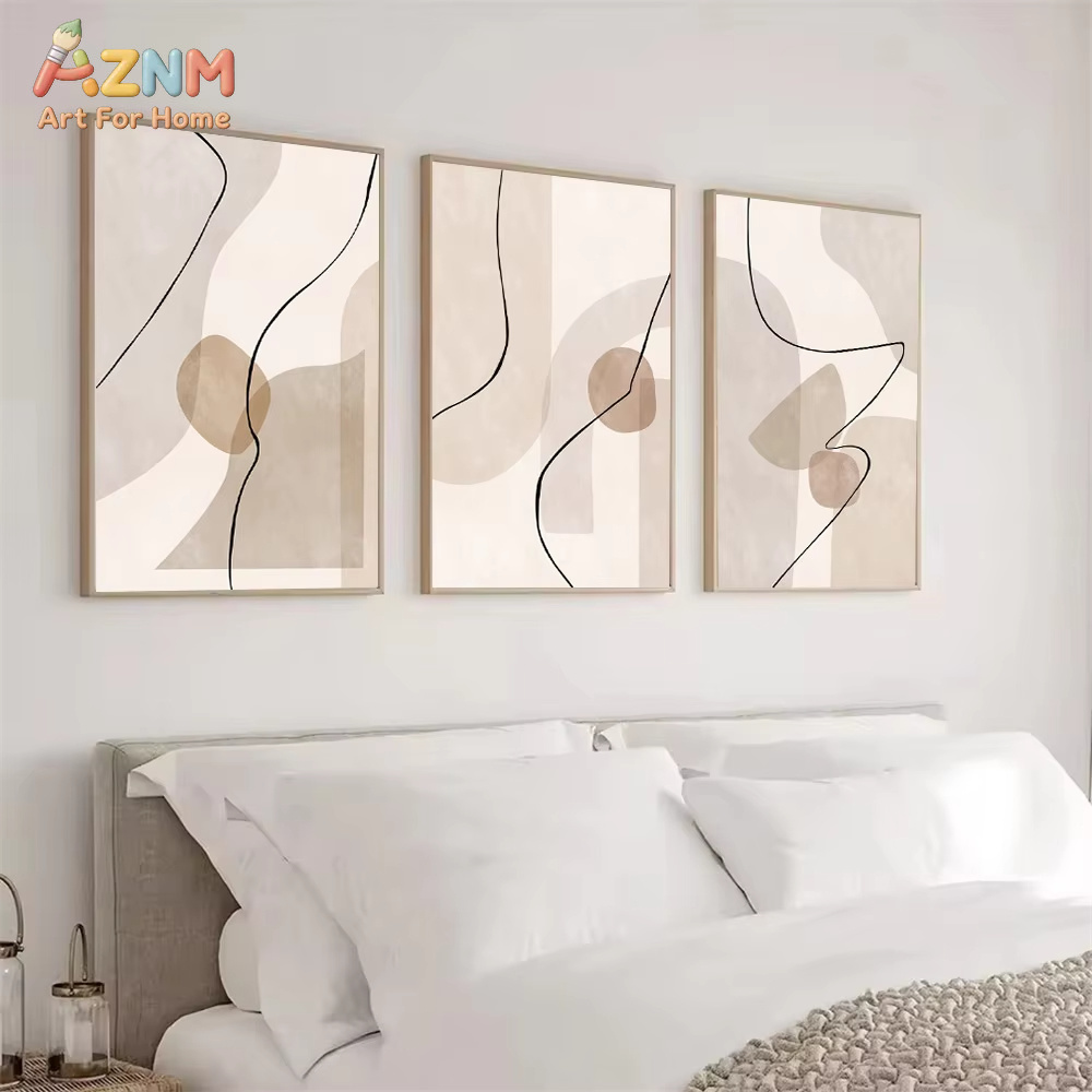 Arte de parede abstrata com li - Interior Design Apartment avaliação e preço