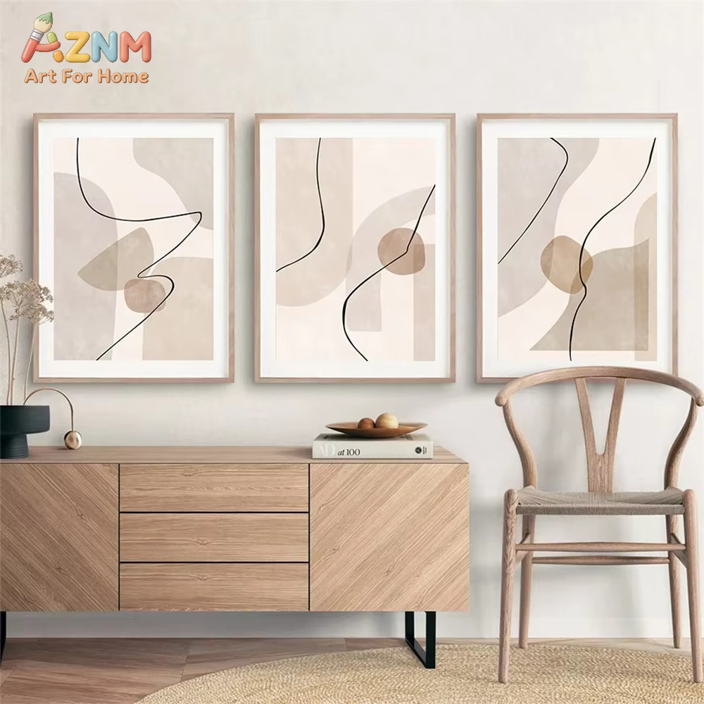 Arte de parede abstrata com li - Interior Design Apartment avaliação e preço