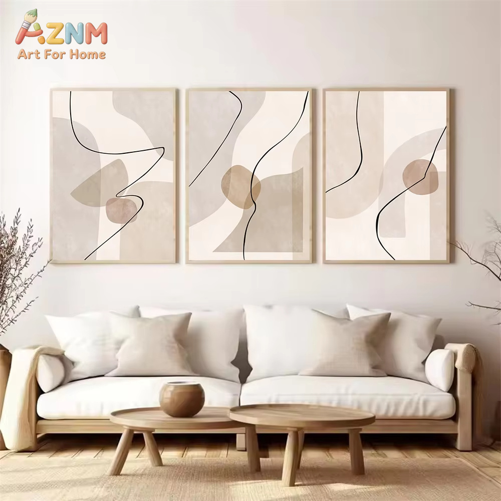 Arte de parede abstrata com li - Interior Design Apartment avaliação e preço