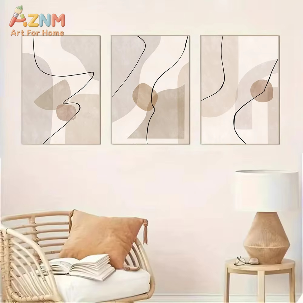 Arte de parede abstrata com li - Interior Design Apartment avaliação e preço