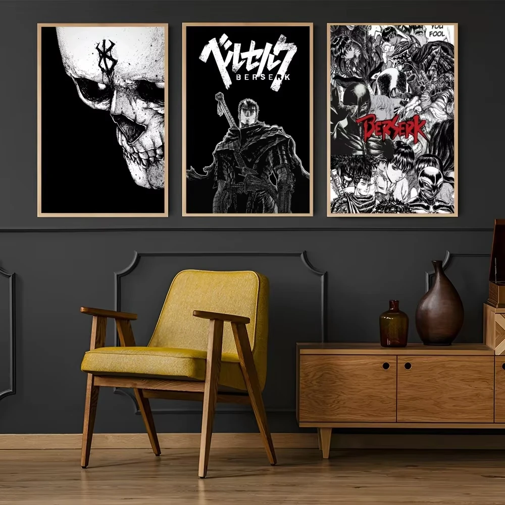 Pôster de anime b-berserk, imp - Interior Design Apartment avaliação e preço